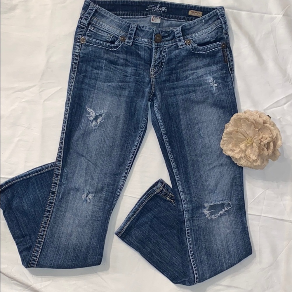 Distressed Silver Jeans